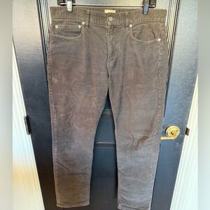 J Crew men’s gray corduroy pants 32x30
